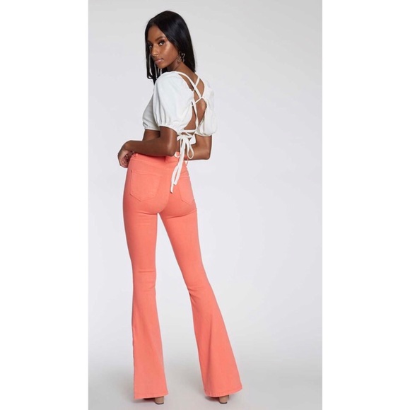Peach Bell Bottom Pants - Picture 5 of 8